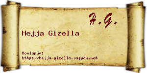 Hejja Gizella névjegykártya