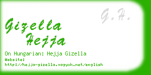 gizella hejja business card